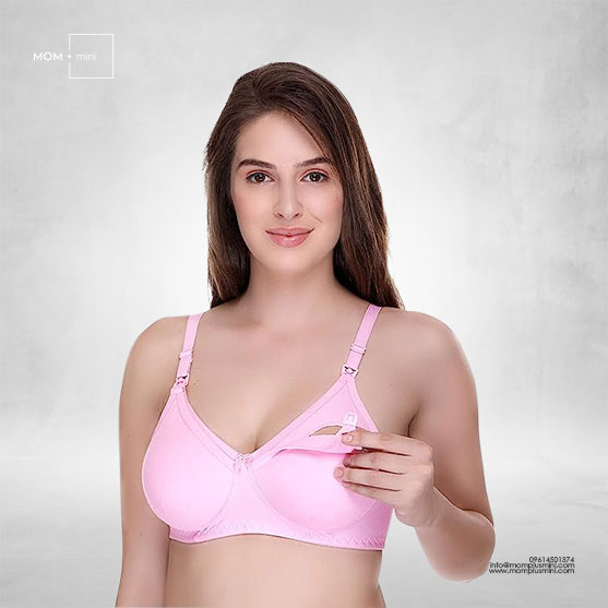 Maternity Bra with Breast Feeding Feature PINK