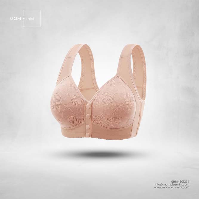 FloralFeed Nursing Bra Padded Peach