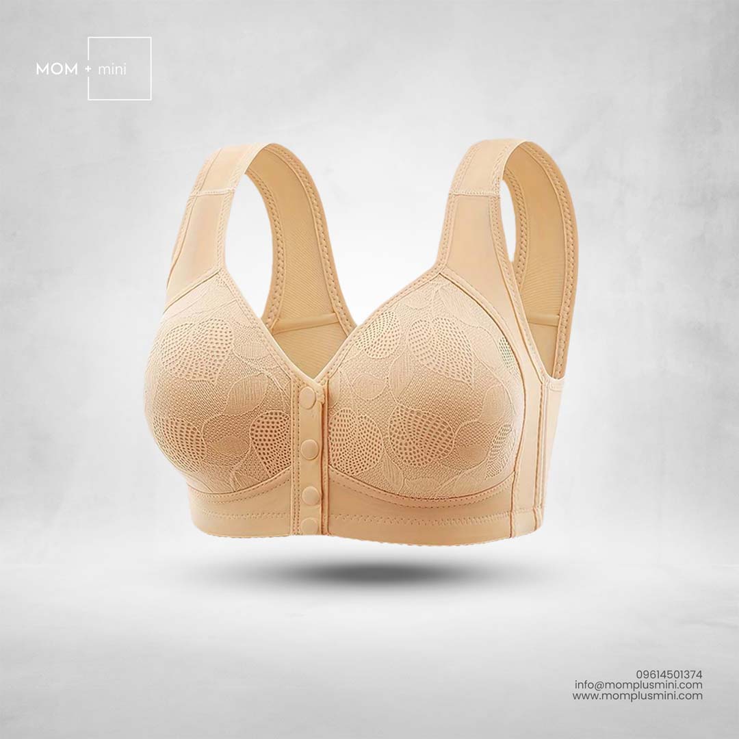 FloralFeed Nursing Bra Padded Beige