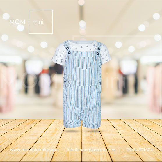Baby Girls Dungaree & T-Shirt Set Sky Blue