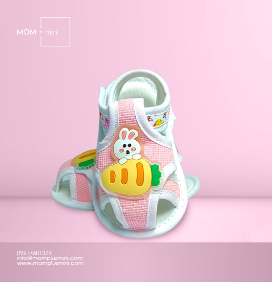 Baby Shoe Pink Carrot Bunny