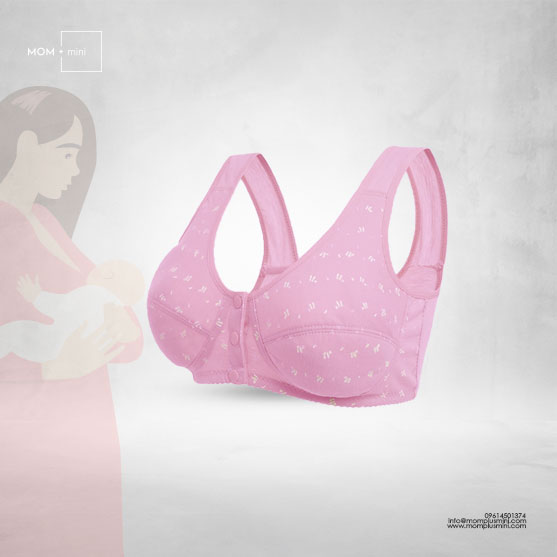 Maternity Bra Front Button with Breast Feeding Feature Pink