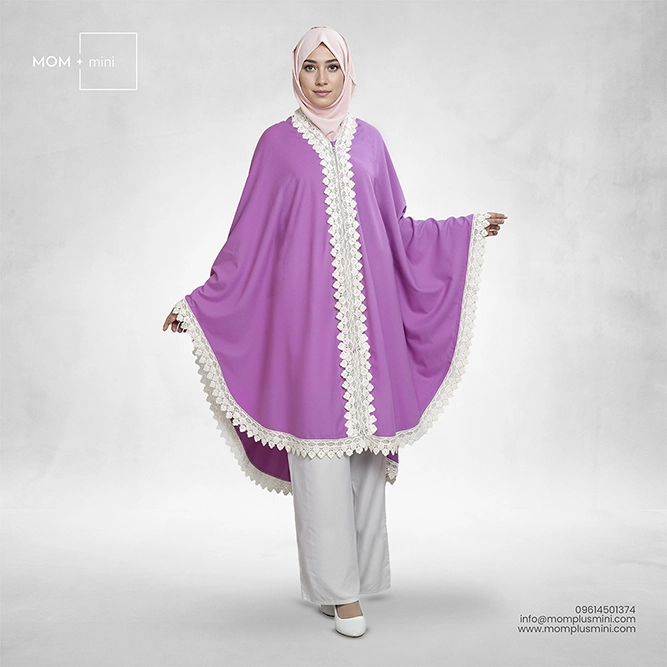 Multipurpose Khimar Bloom Pastel Lavender