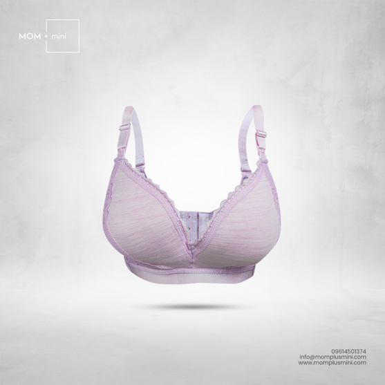 Lace Whisper Bloom Nursing Bra Purple Light Padded