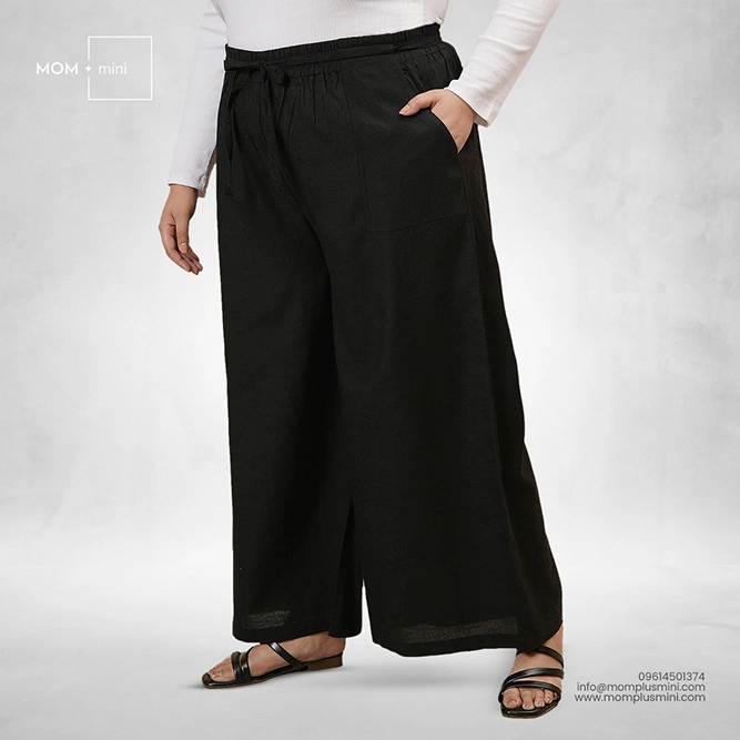 Signature Wide-Leg Pant Black