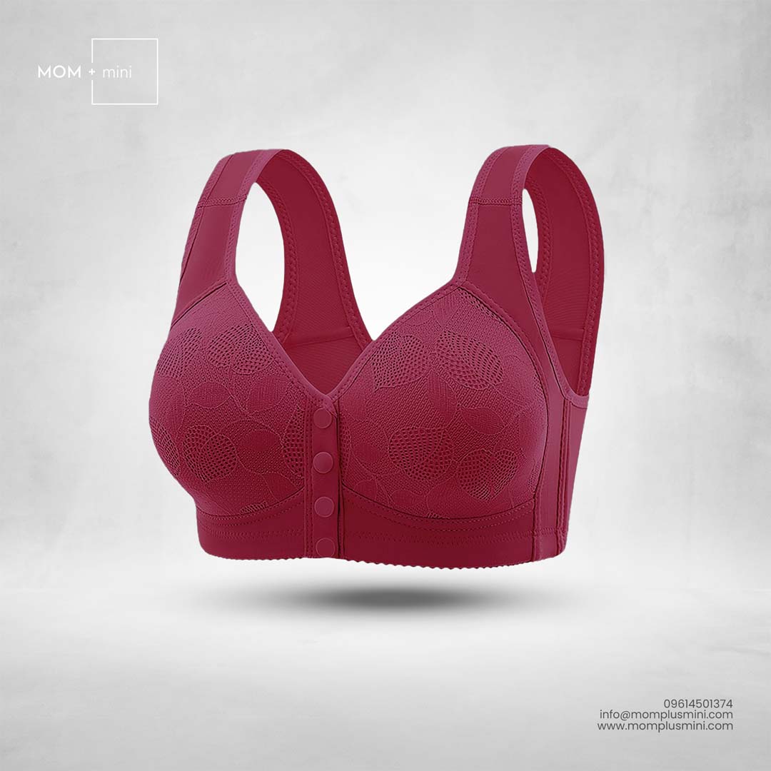 FloralFeed Nursing Bra Padded Maroon