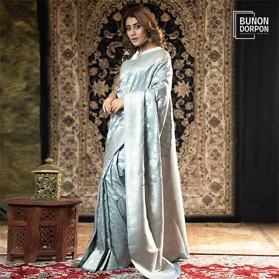 Majestic Gilded Silk Katan Saree