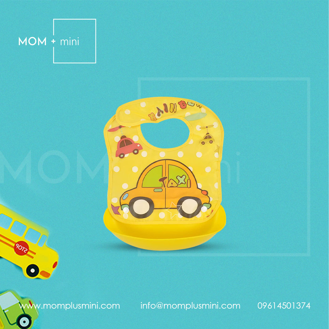 Baby Food Bib Yellow