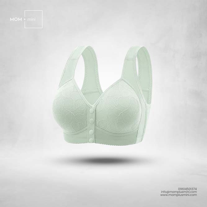 FloralFeed Nursing Bra Padded Mint