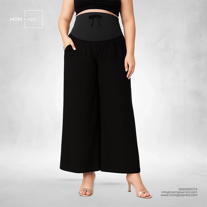 Feather Fit Palazzo Black