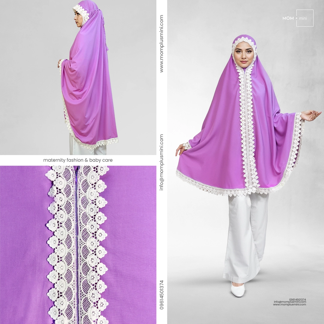 Multipurpose Khimar Bloom Pastel Lavender