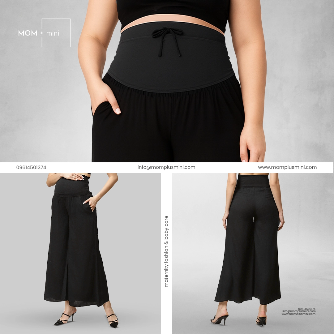 Feather Fit Palazzo Black