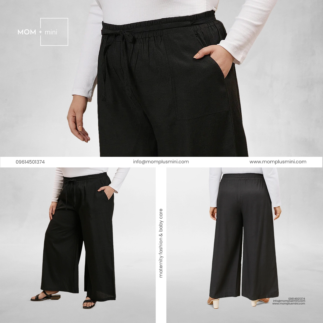 Signature Wide-Leg Pant Black