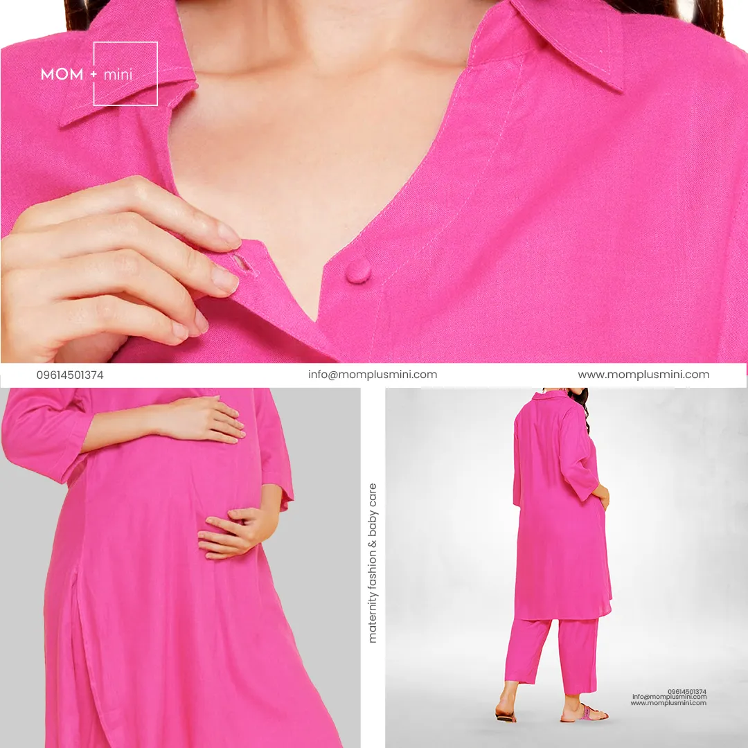 FeatherFlex Fuchsia Maternity Co-ord
